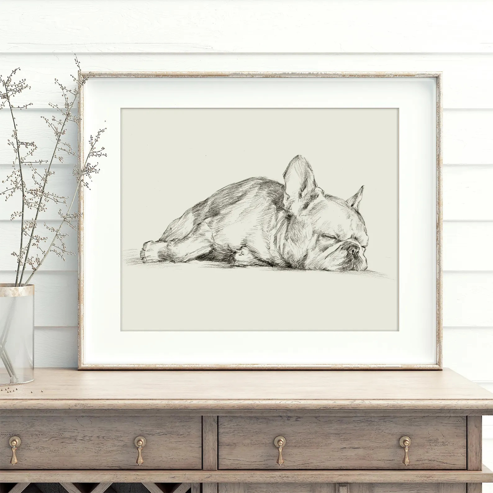 French Bulldog Sketch Art Print by Ethan Harper | Etsy (US)