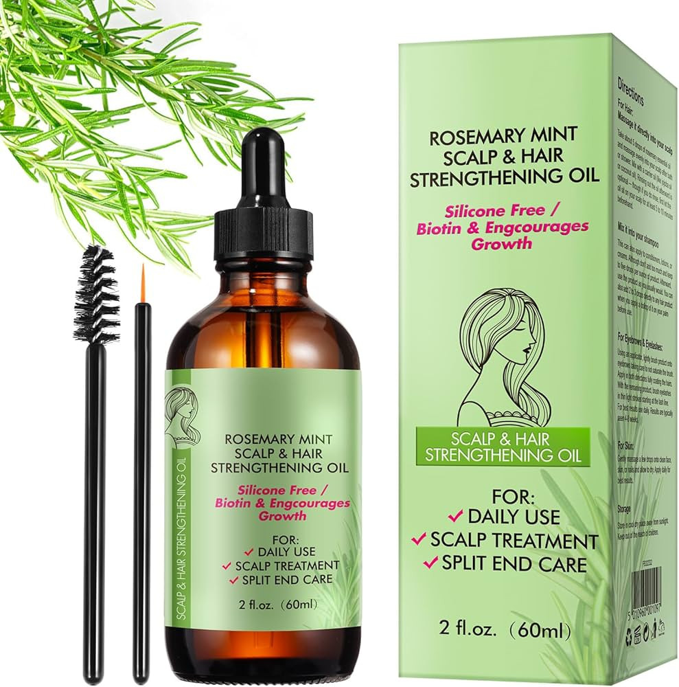 Rosemary Essential Oil (2 fl oz),Rosemary Oil for Hair Growth & Skin Care,Dry Scalp Treatment, Ha... | Amazon (US)