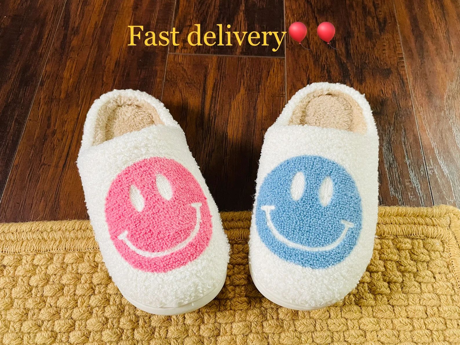 Read the full title
    2021 Winter Slippers Happy face smiley face Big Smile Deco Slipper Shoe S... | Etsy (US)