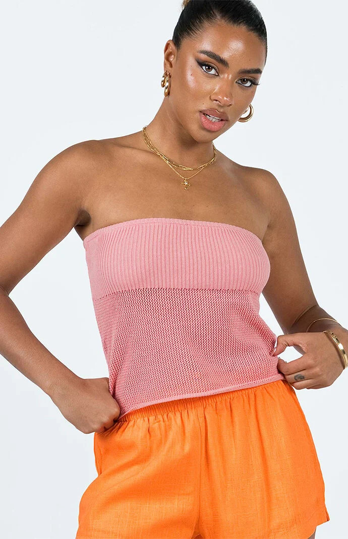 Princess Polly Women's Lyndell Tube Top in Pink - Size 10 | PacSun