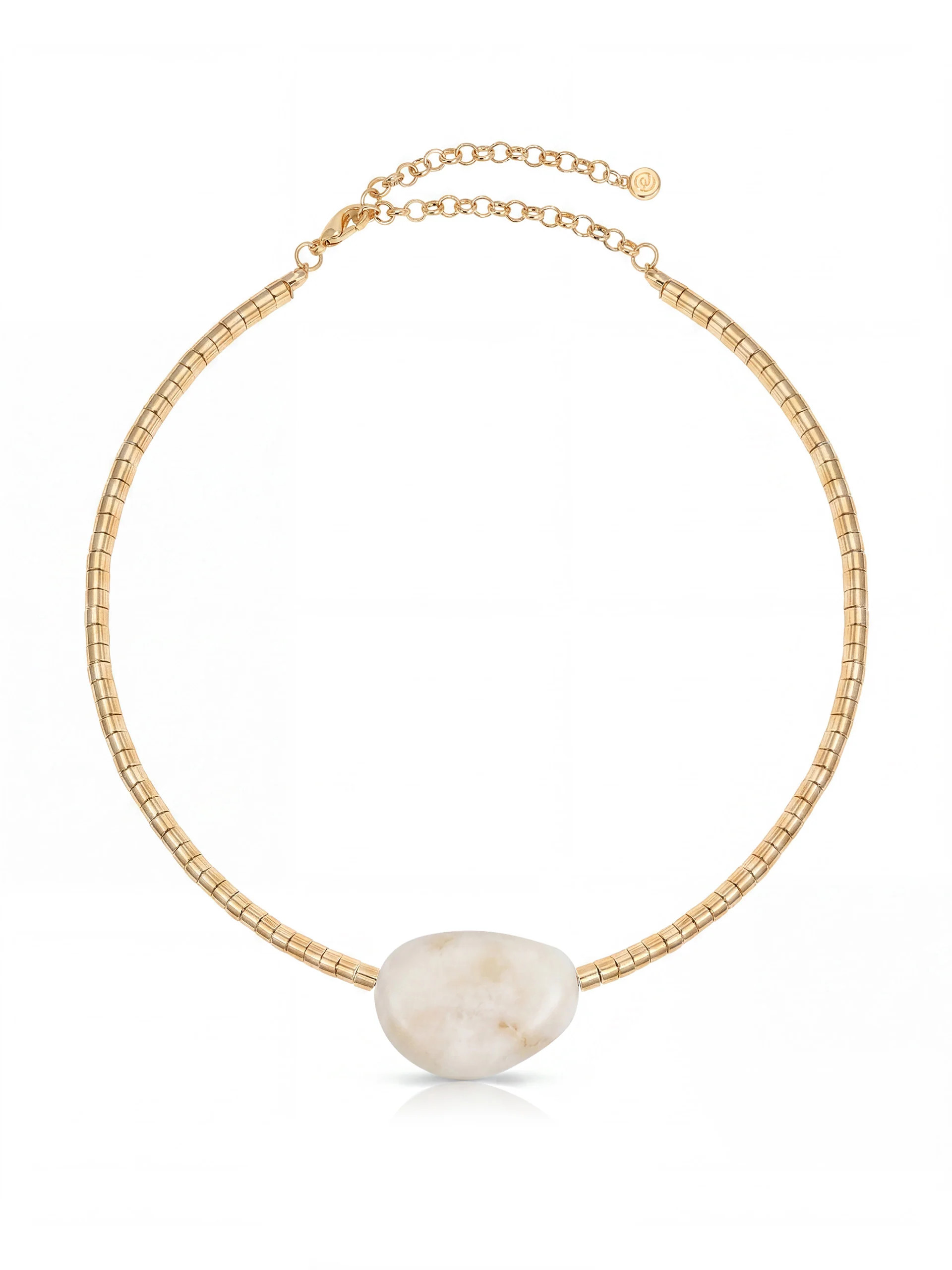 Beaded Bone Nugget Necklace | Ettika
