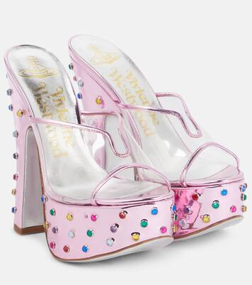 Candy embellished leather platform mules | Mytheresa (US/CA)