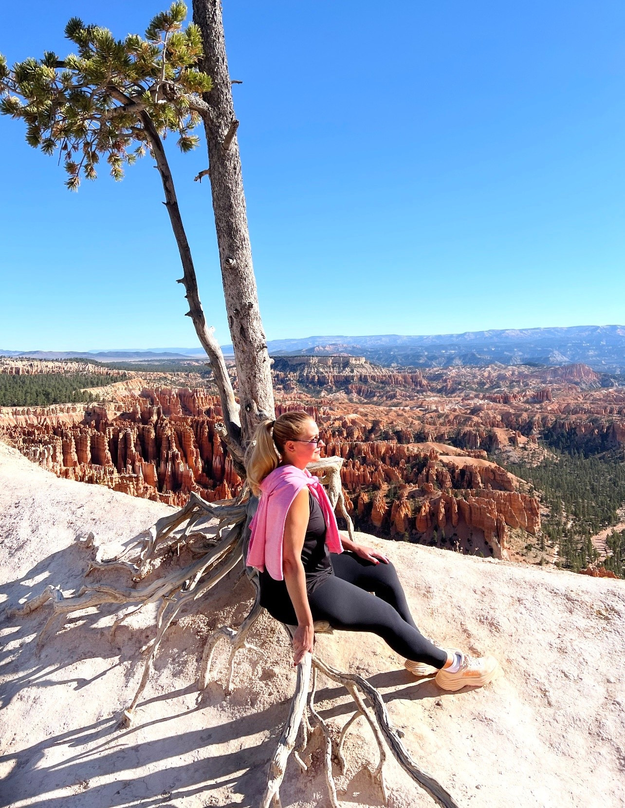 🏜️BRYCE CANYON NATIONAL PARK: Had to stop and take in the view while hiking at Bryce Canyon National Park, Utah!

🏜️Seth and I walked the Upper Rim Trail enjoying the views of the Amphitheater. 

🏜️Those are hoodoos in the background. They are tall and thin spire of rock formed by erosion. Beautiful!

🏜️My black tank top and leggings have been my go to outfit while hiking. So comfy! Wearing a large in everything.

🏜️HIKING OUTFIT: @amazonfashion

#brycecanyon #brycecanyonnps #brycecanyonnationalpark #brycecaynonutah #hoodoos #visitutah #utah #visitbrycecanyon 
#athleisure #fallfashion #fallstyle #casualoutfitideas
#amazonfashion #amazon #amazonfinds #amazonprime #founditonamazon #amazonstyle #hiking #hikingstyle #getoutside #TLPicks #street2beachstyle #LTK #tampabloggers #stpetebloggers @jtstjtst11


#LTKSeasonal #LTKOver40 #LTKSaleAlert #LTKU #LTKTravel #LTKgrwm #LTKootd #LTKMidsize #LTKActive #LTKfitnessgoals #LTKstorytime

