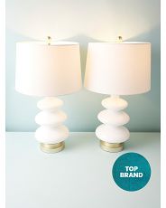 2pk 28in Triple Gourd Glass Table Lamps | HomeGoods