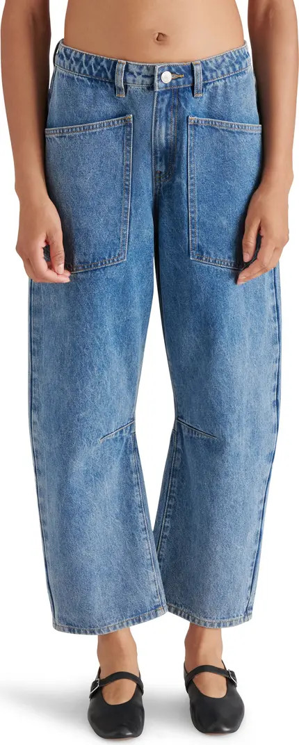 Steve Madden Haniel Crop Barrel Leg Jeans | Nordstrom | Nordstrom