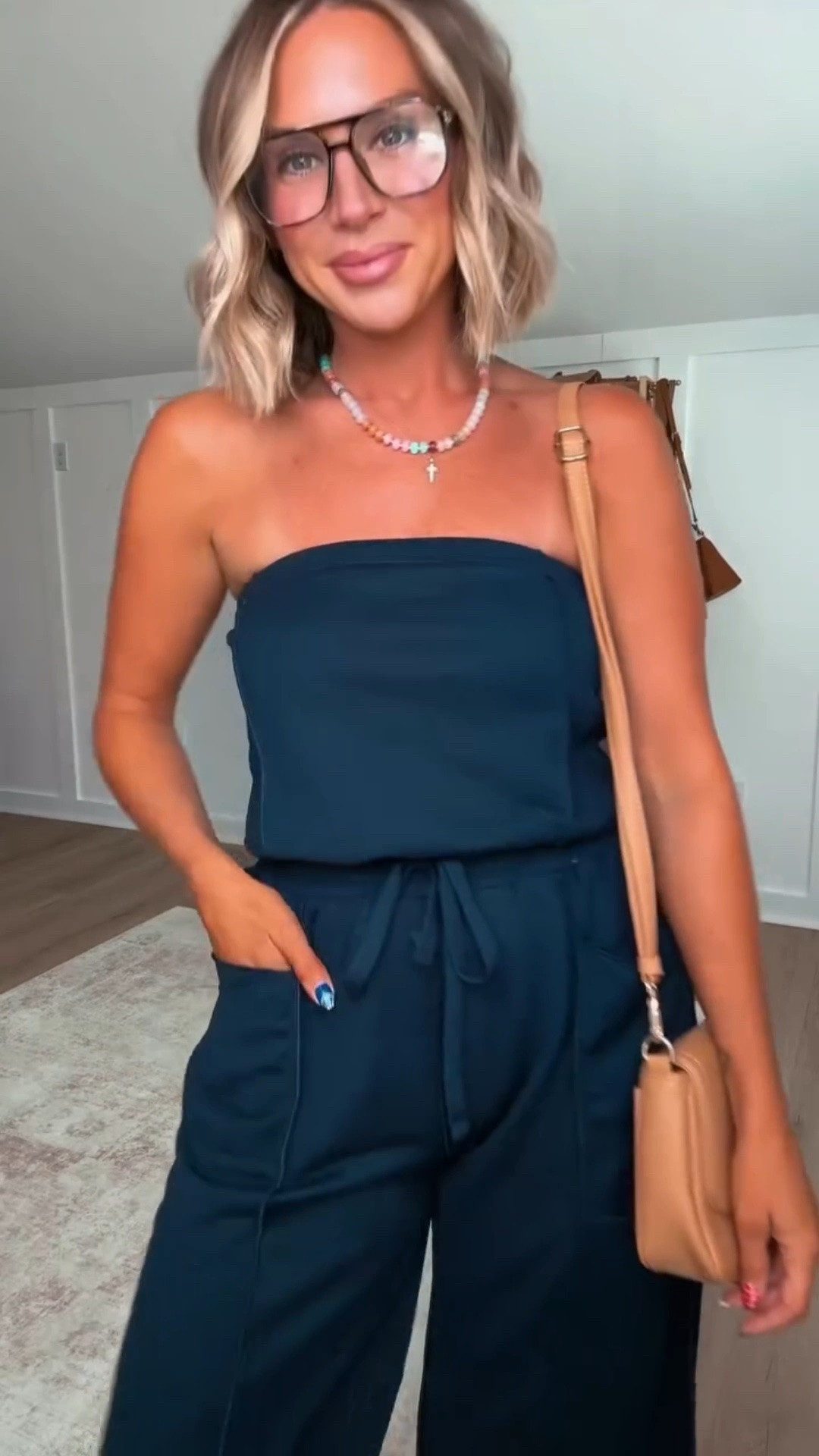 Confession time… I paid over $100 for this jumpsuit, only to find the Amazon version later for under $50. 🤦‍♀️ And honestly? It looks just as good, feels amazing, and comes in even more colors. I'm 5'6 139lbs in a size small in this strapless jumpsuit that's the best look for less, shoes run big (if in between, size down)
 

 #LTKSeasonal #LTKActive #LTKTravel