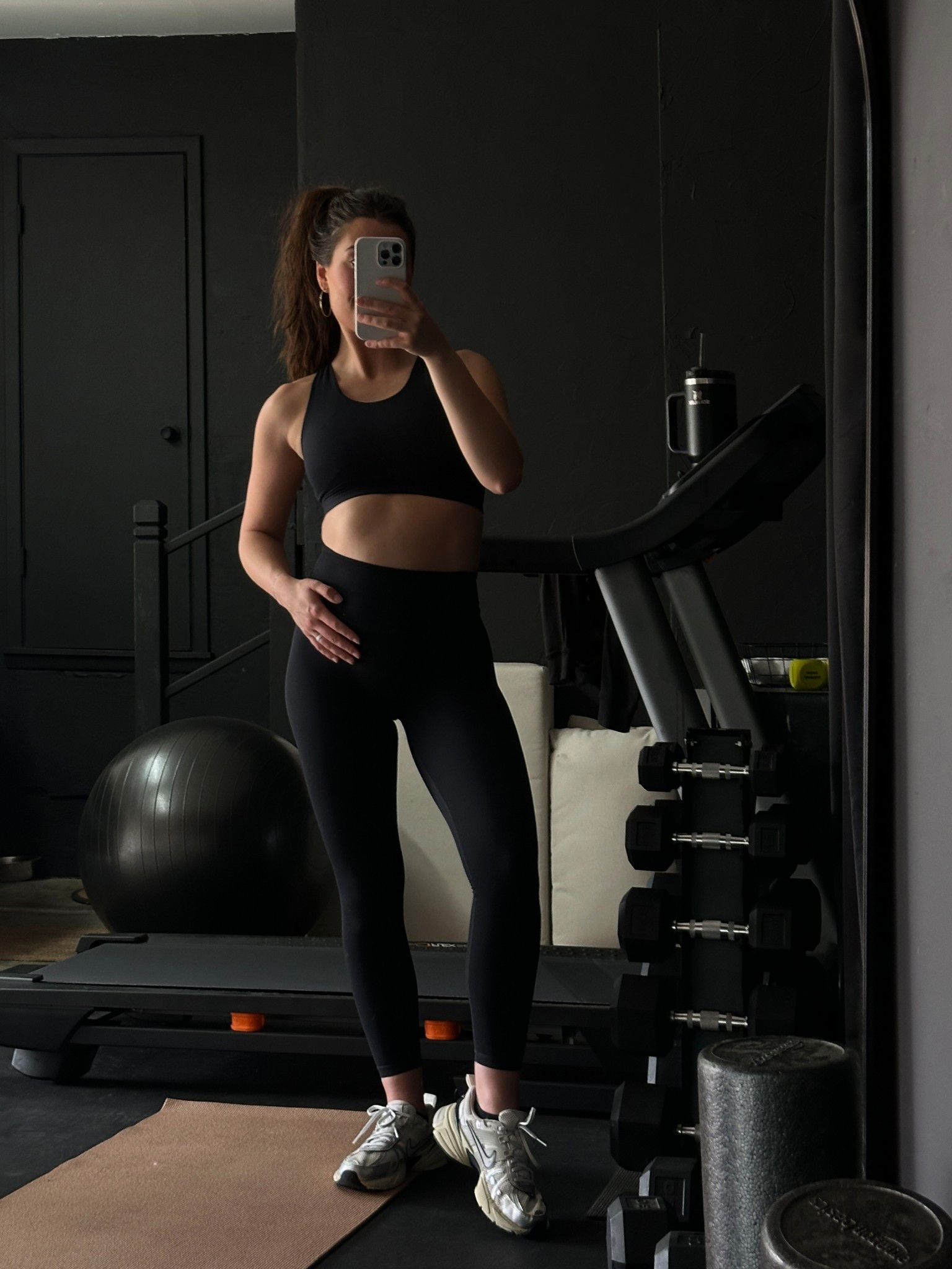 Fav workout set!! I still wear small, but will probably have to size to medium soon for the bump  

Code HALEY for a discount! 

#LTKActive #LTKfitnessgoals #LTKBump