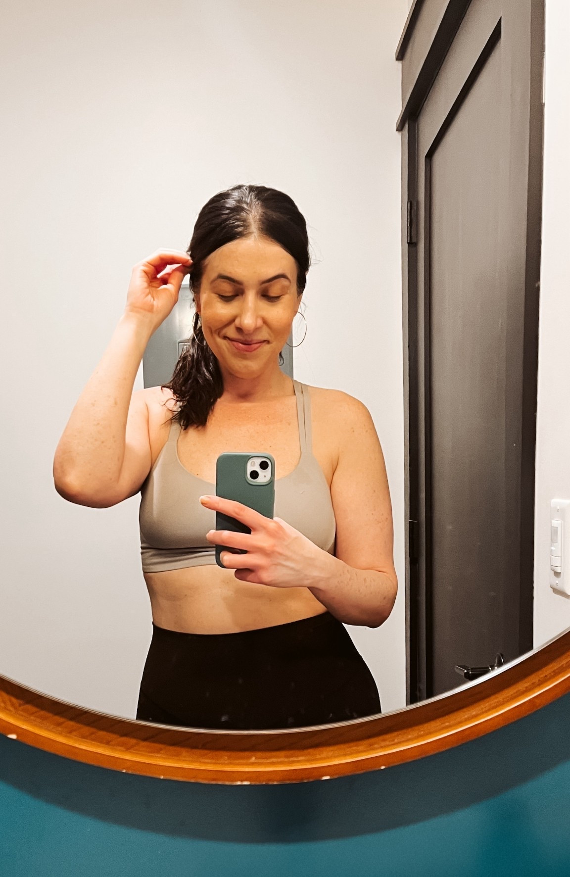 Finally getting back in a workout routine, wearing my go-to leggings and sports bra strong enough to hold up to a HIIT workout! 🏋️ 

Matching set, aerie favorites, aerie leggings

#LTKOver40 #LTKfitnessgoals #LTKxAerie