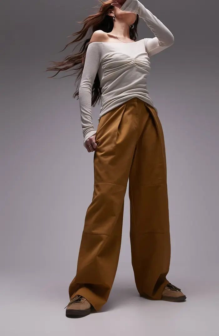 Tailored Cotton Straight Leg Trousers | Nordstrom