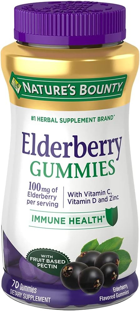 Elderberry Gummies by Nature's Bounty, Dietary Supplement, Supports Immune Health, Contains Vitam... | Amazon (US)