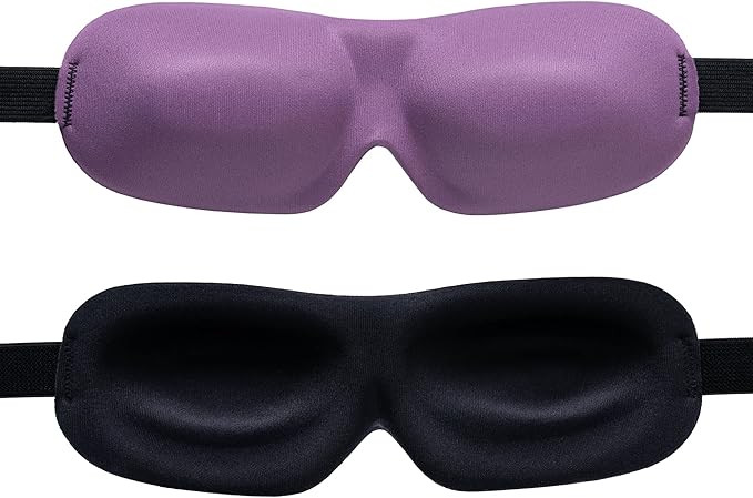 Nidra Deep Rest Luxury Sleep Mask, Contoured Sleep Mask for Women and Men, Purple | Amazon (US)