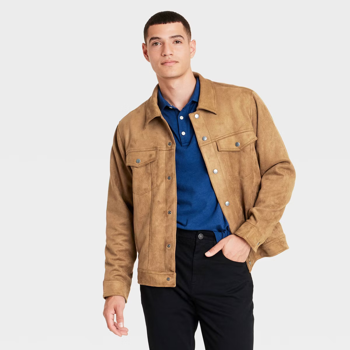 Men's Faux Suede Trucker Jacket - Goodfellow & Co™ | Target