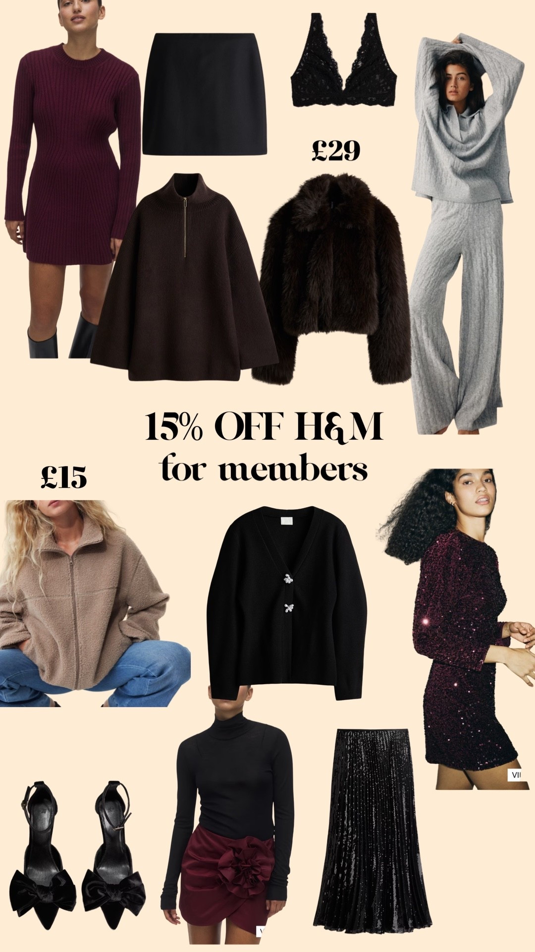 15% off H&M for members 😍😍

Festive fashion, outfit inspo, autumn fashion 

#LTKpartywear #LTKuk #LTKautumn