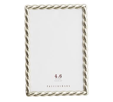 Rope Plated Frame, Silver - 4 x 6"" | Pottery Barn (US)