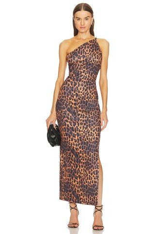 Victor Glemaud Strappy One Shoulder Maxi Dress in Leopard from Revolve.com | Revolve Clothing (Global)