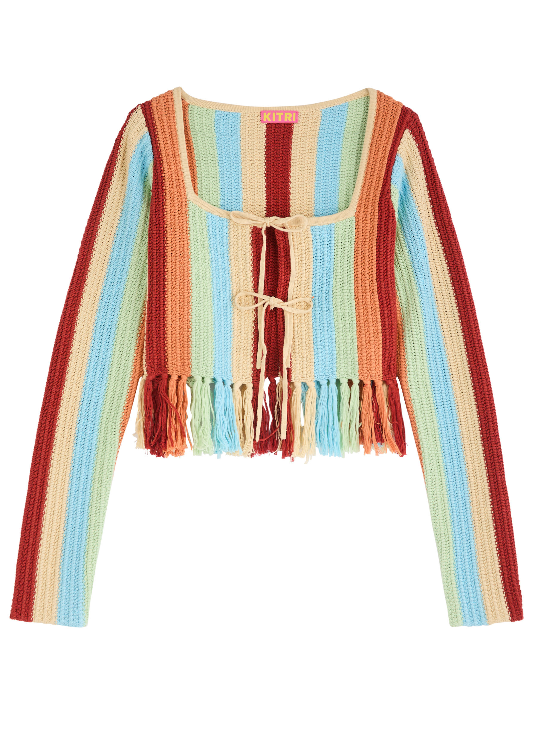 Taylor striped crochet-knit cardigan | Harvey Nichols