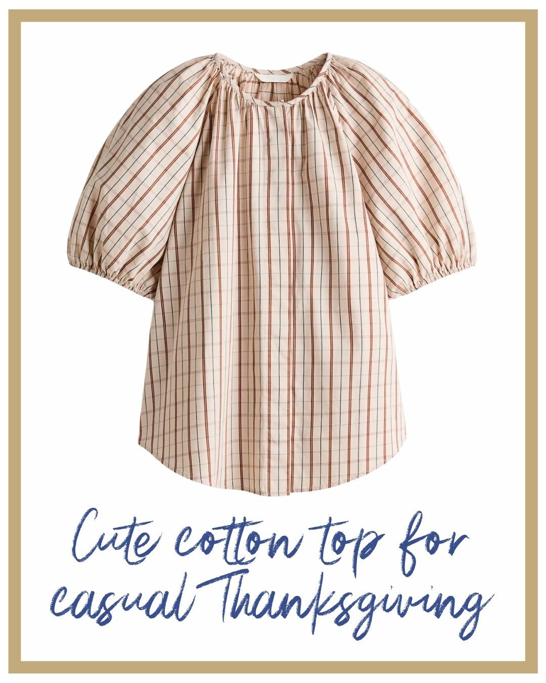 cute cotton top for a casual Thanksgiving! Love the pattern! 

 #LTKSeasonal #LTKFindsUnder50 #LTKStyleTip