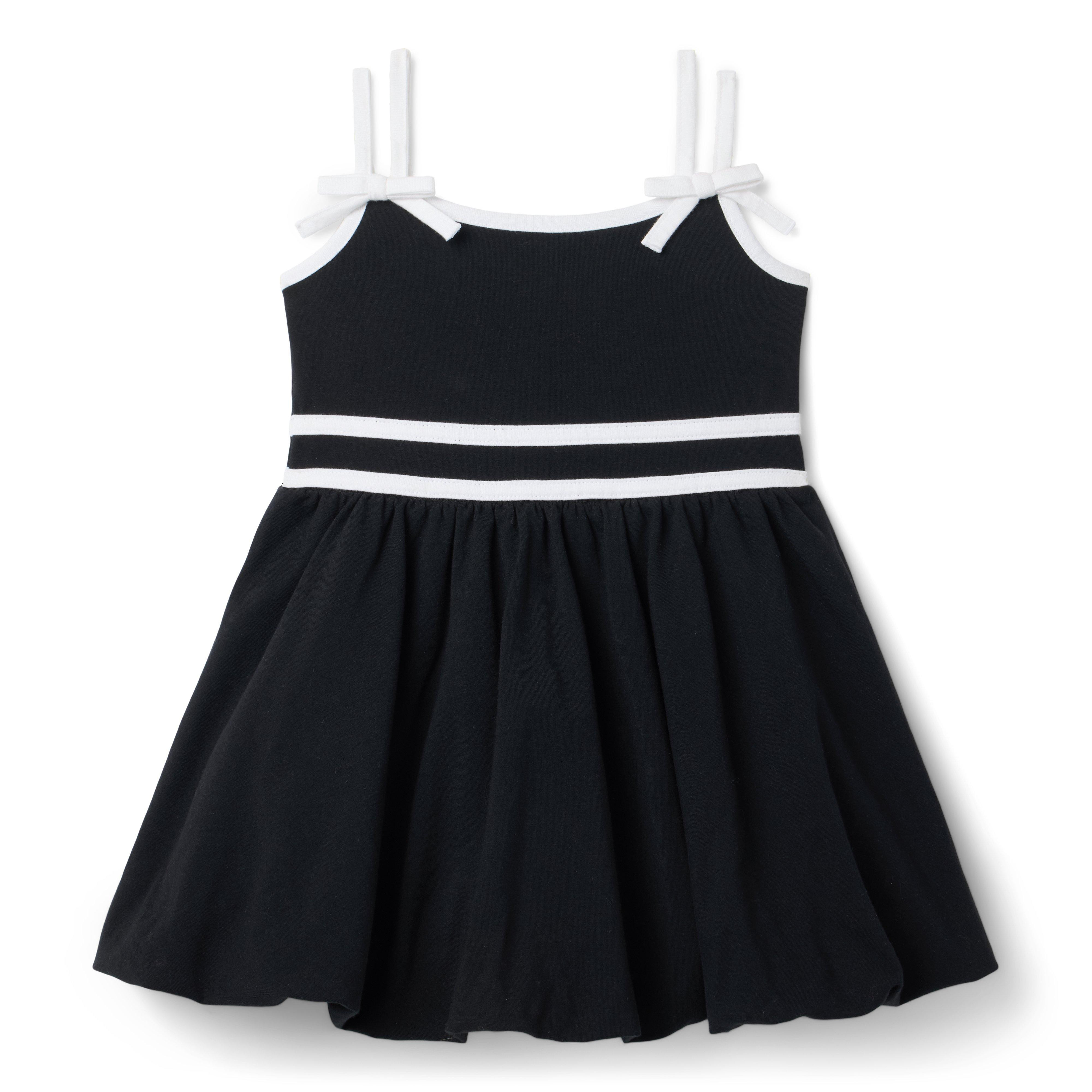 Janie and Jack | The Bow Bubble Hem Dress - Black / 12 | Janie and Jack