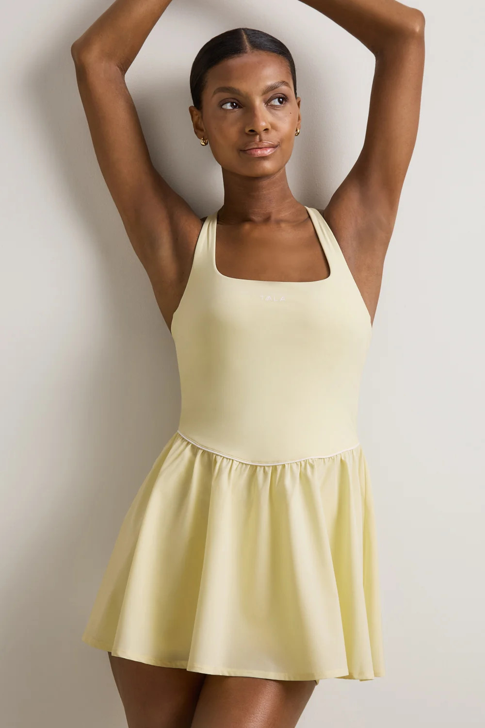 SkinLuxe Floaty Active Dress - Lemon Yellow | TALA (UK)