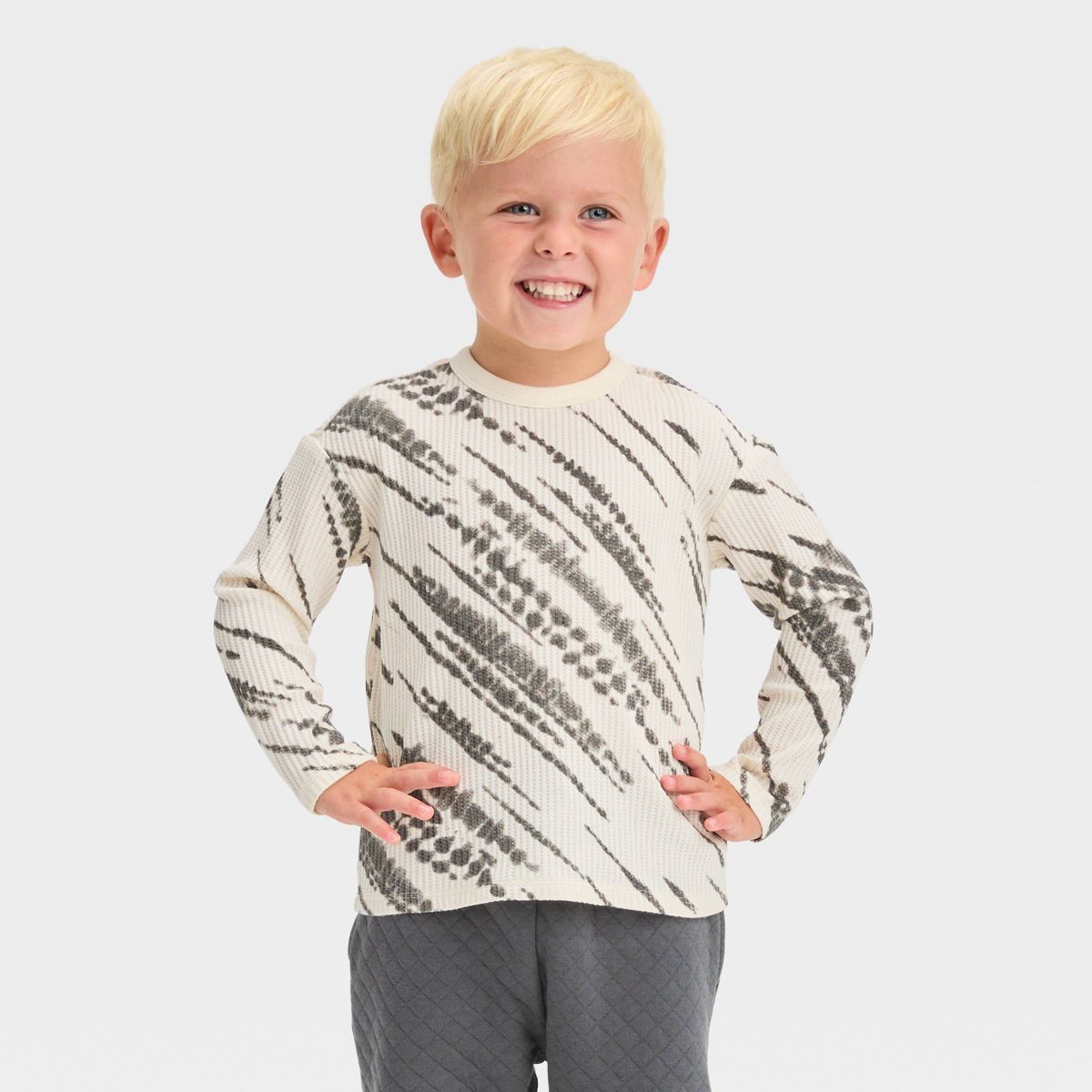 Grayson Mini Toddler Boys' Long Sleeve Waffle Knit T-Shirt | Target