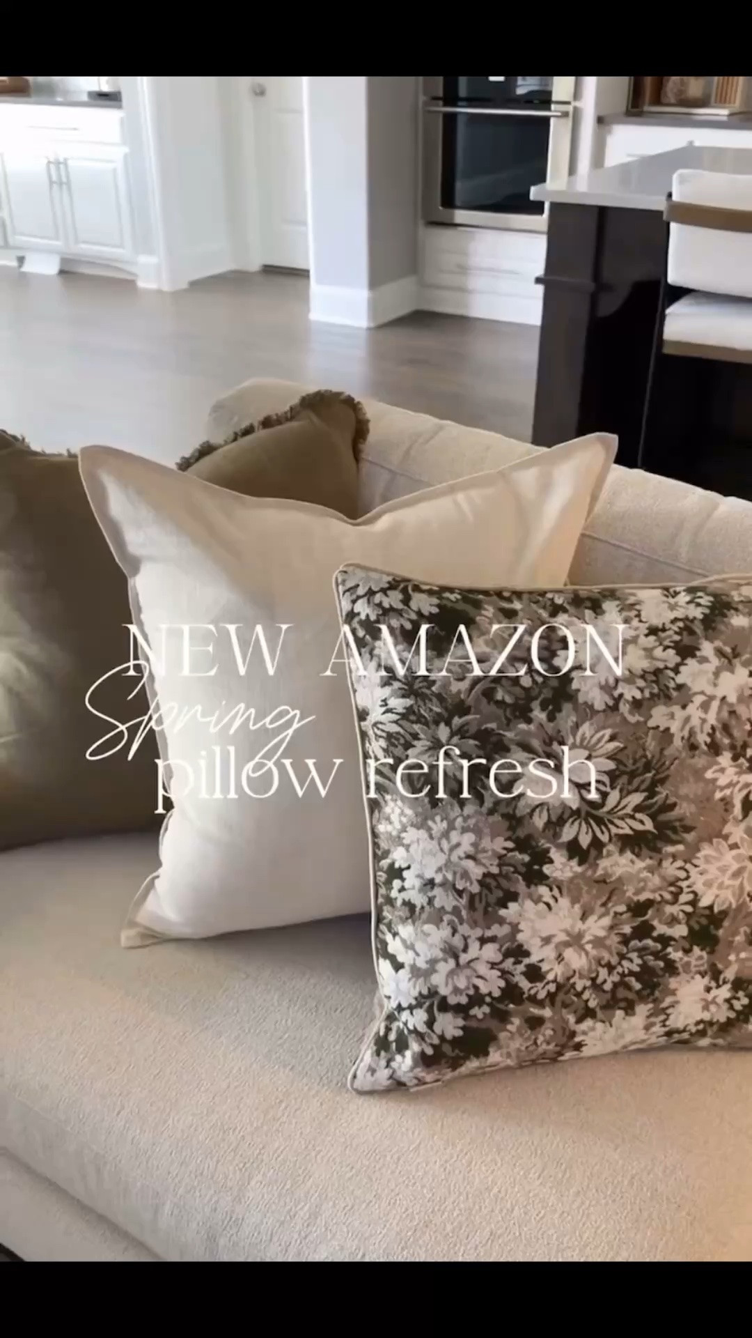 How gorgeous are these patterned pillows from Amazon?! Such a pretty touch for spring. I love the earthy tones, floral pattern, and combination of both! Amazon pillows, Amazon home, spring decor, home refresh, throw pillows, earthy home