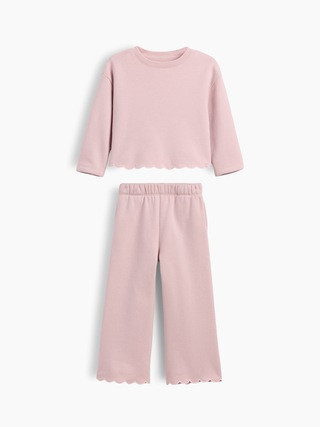 Baby & Toddler VintageSoft Scalloped Sweat Set | Gap (US)