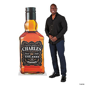 Personalized Vintage Aged to Perfection Whiskey Bottle Cardboard Cutout Stand-Up | Oriental Trading Company