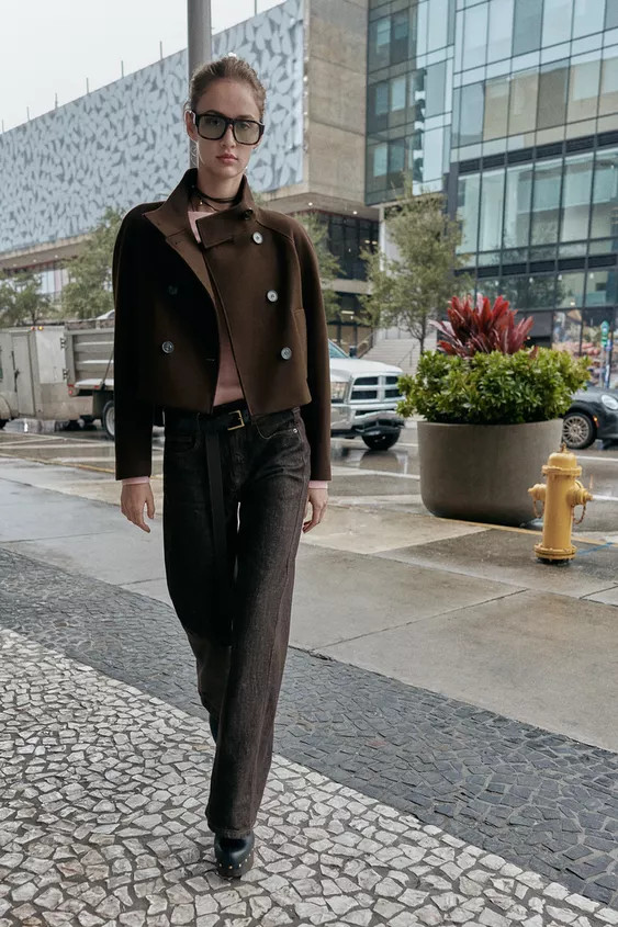 CROPPED HIGH NECK JACKET | Zara UK