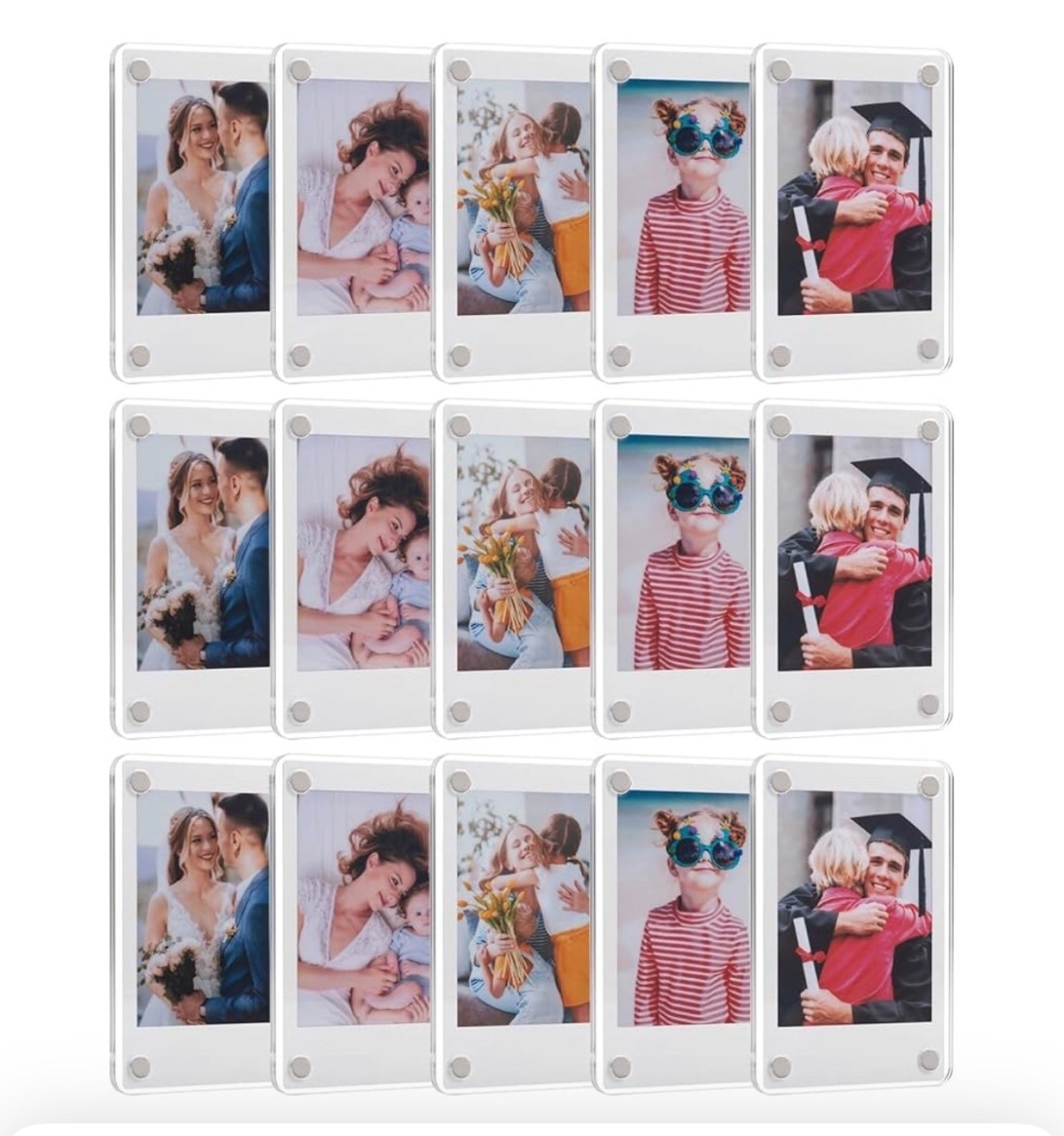 15 Pack Acrylic Fridge Magnetic Frame for Polaroid, 2.36x3.54 In Mini Picture Frames for Fujifilm Instax Mini, Double Sided Photo Refrigerator Magnet Picture Frame Clear Picture Display Frame

Holiday stocking stuffer
Christmas gift 

#LTKHoliday #LTKSeasonal #LTKGiftGuide
