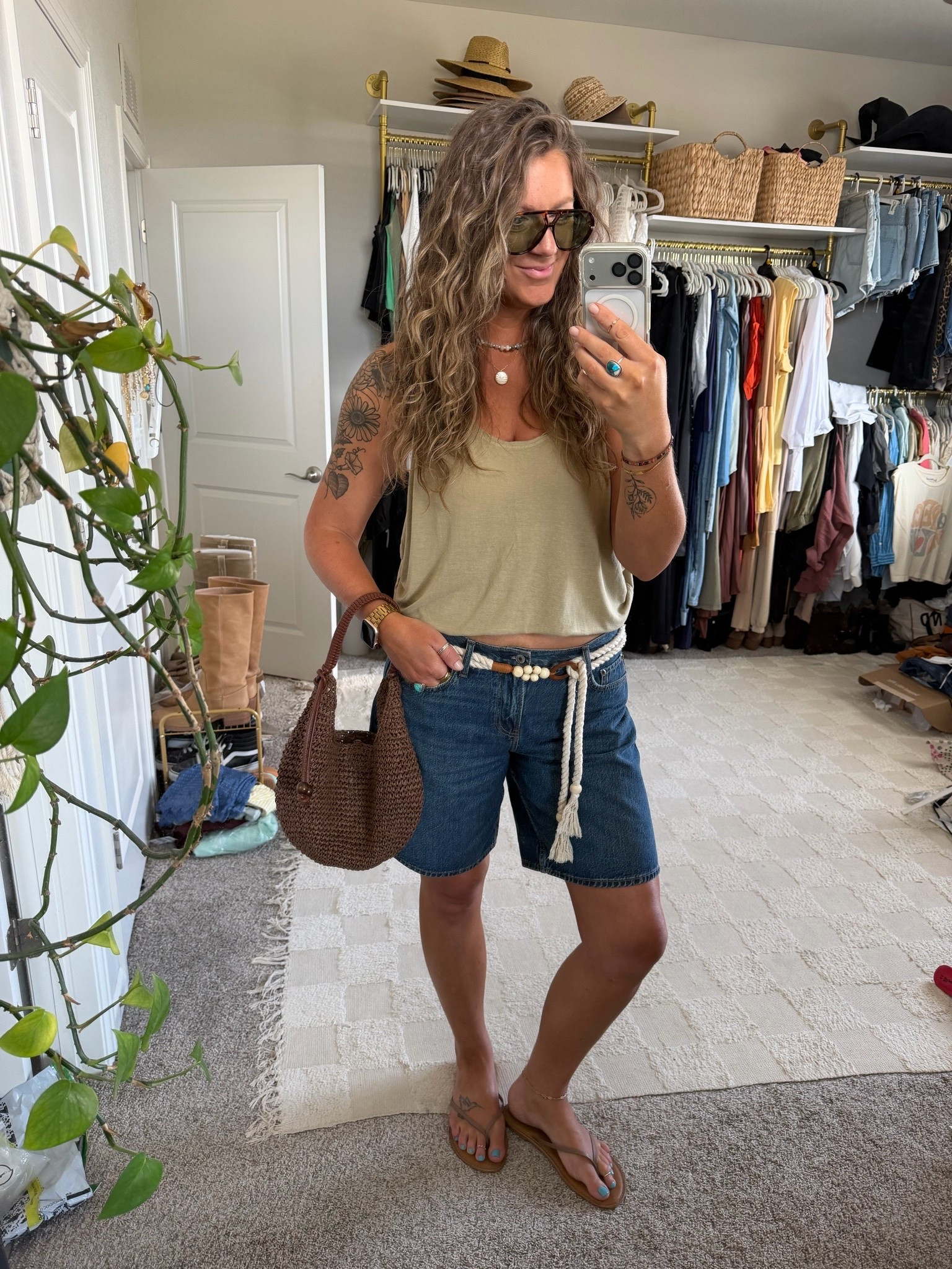 medium tank, large bralette (on sale!) 30 shorts (on sale!) 11 wide sandals

#LTKxAbercrombie #LTKOver40 #LTKTall