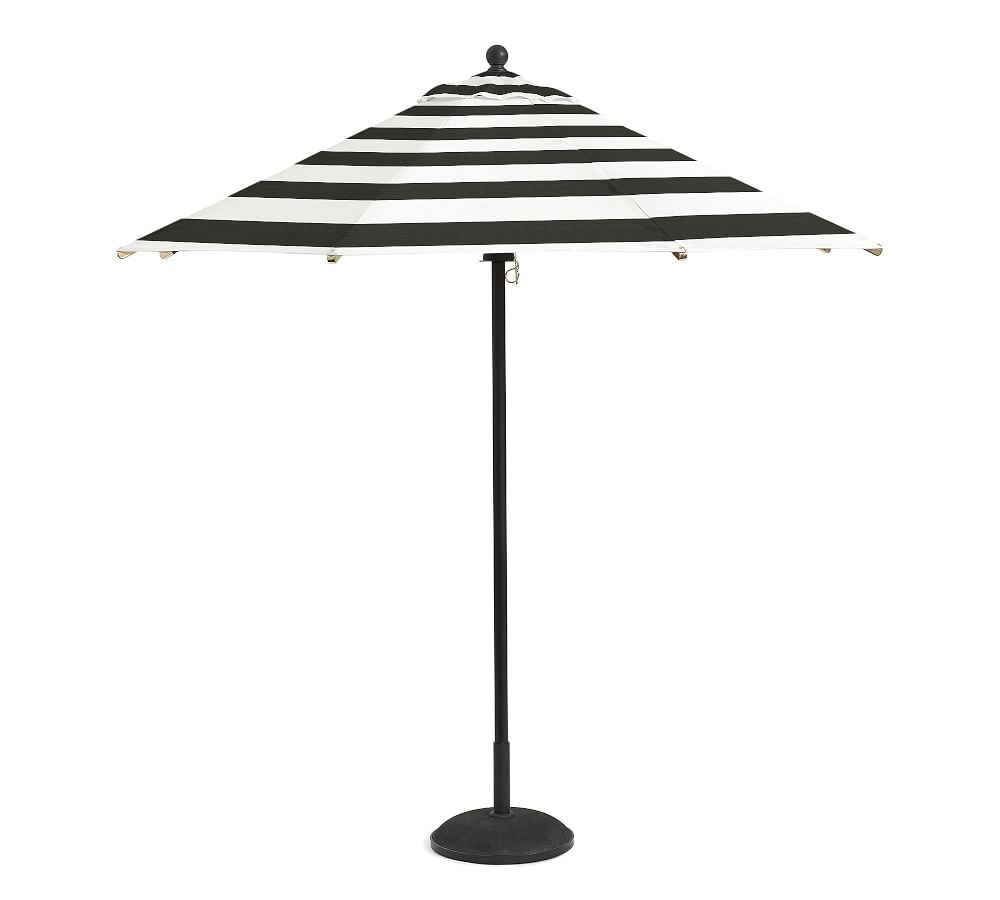 Premium 9' Round Sunbrella® Outdoor Umbrella – Rustproof Aluminum Tilt Frame​, Bronze | Pottery Barn (US)