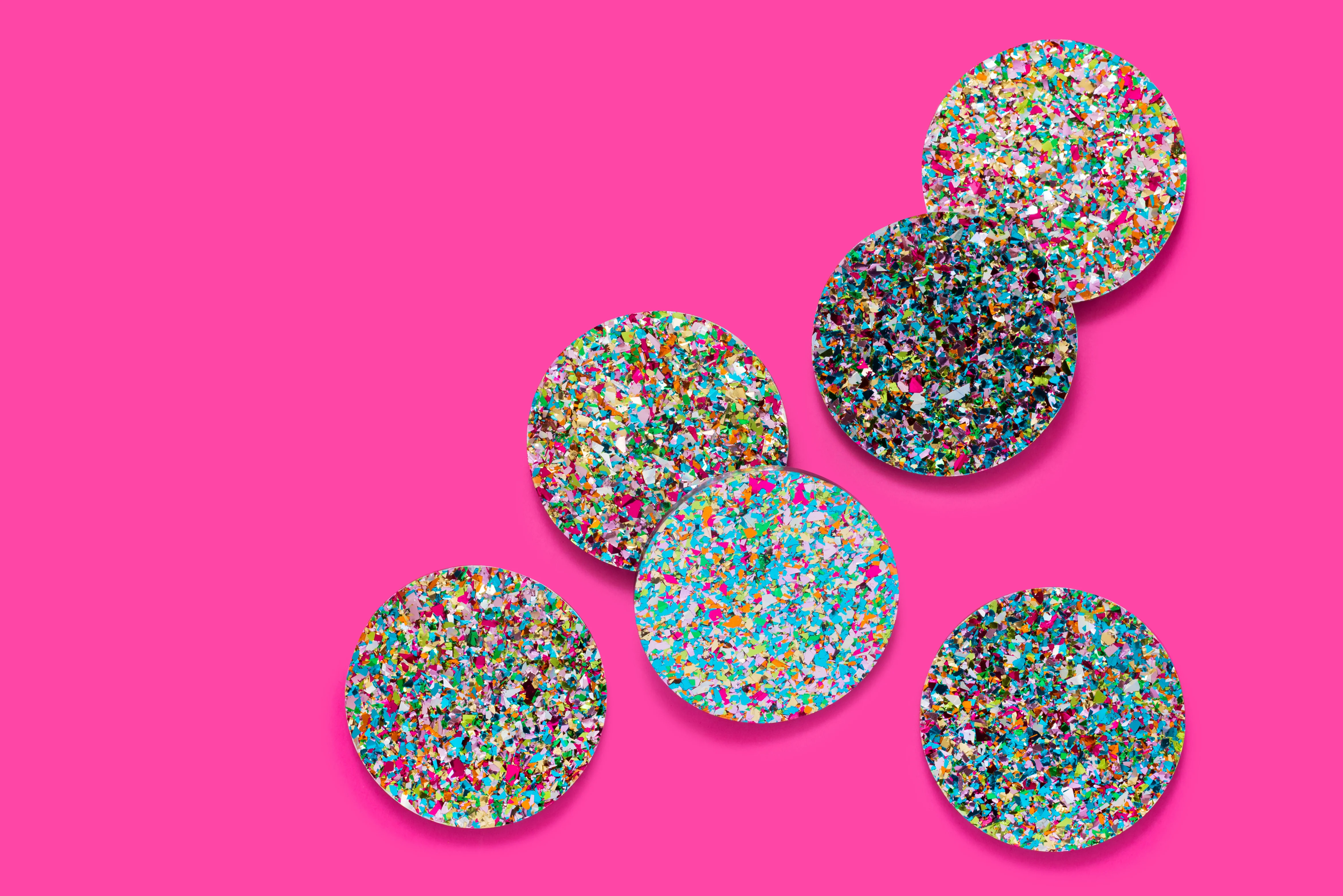 Confetti Acrylic Coaster | Taylor Elliott Designs