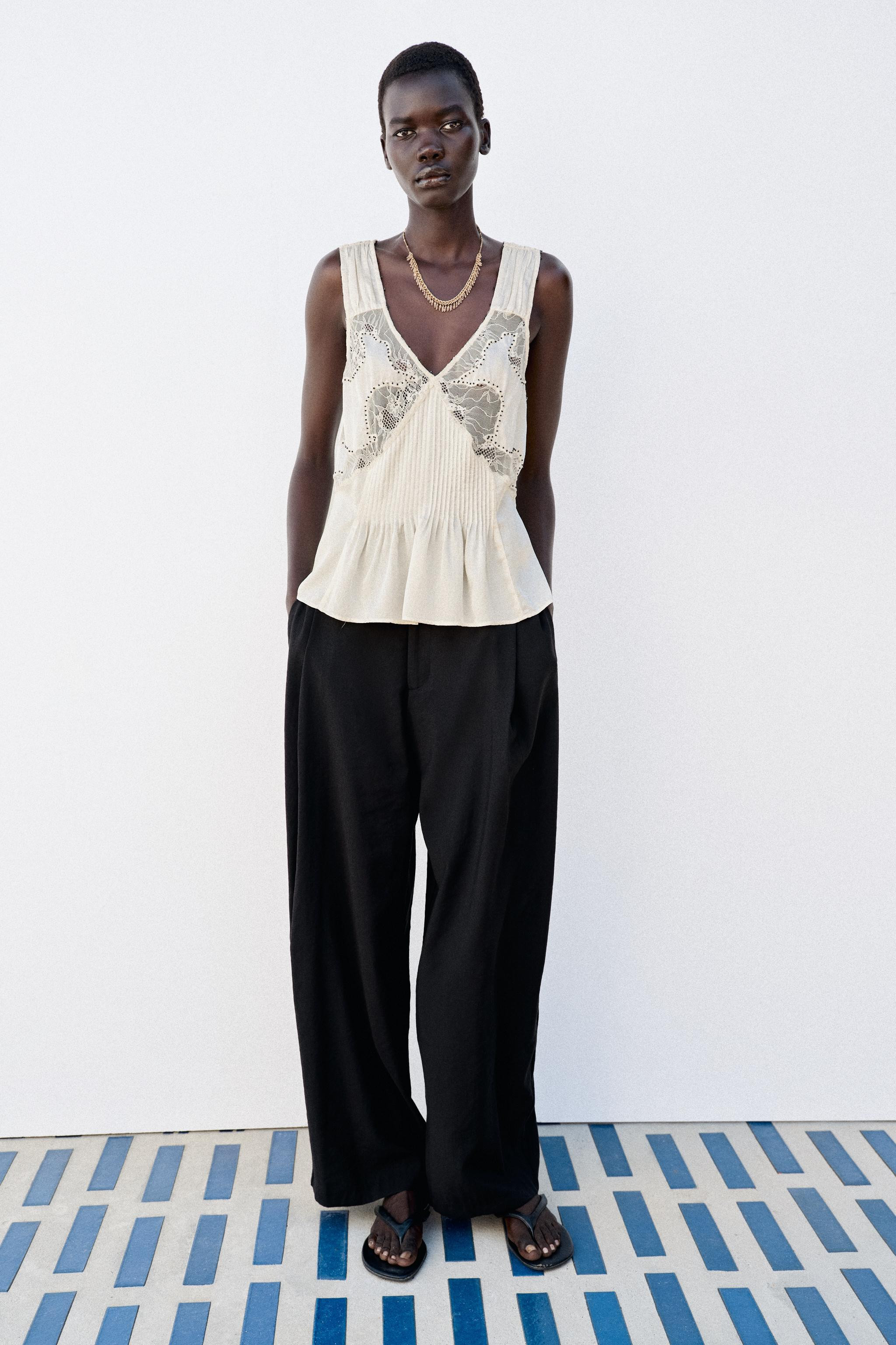 BEADED TOP | Zara UK