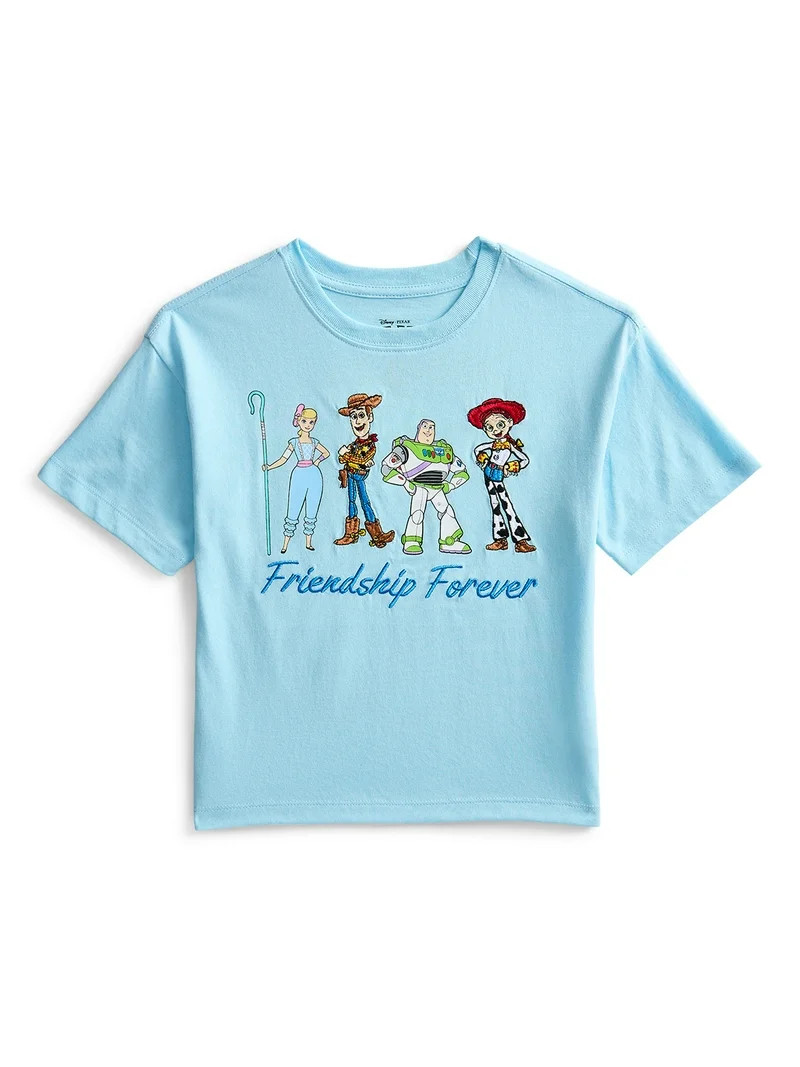 Toy Story Girls Front Back Graphic Tee with Embroidery, Sizes 4-16 | Walmart (US)