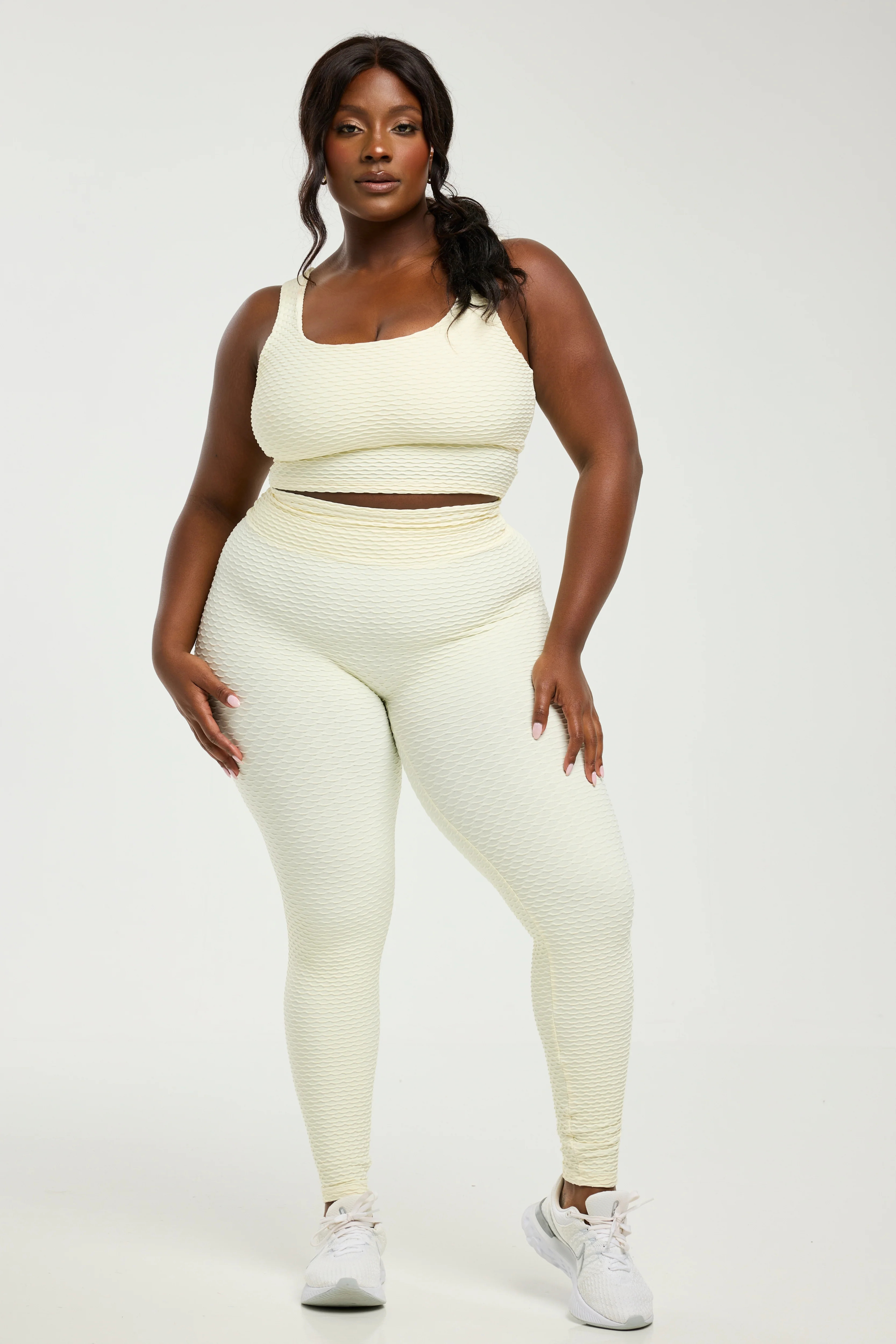 Croco Skin Seamless Leggings French Vanilla | Booty by Brabants