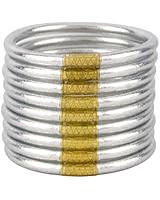 Glitter filled Jelly Bangle Bracelets, Lightweight Cute Silicone Bracelets Best Gifts for Women G... | Amazon (US)