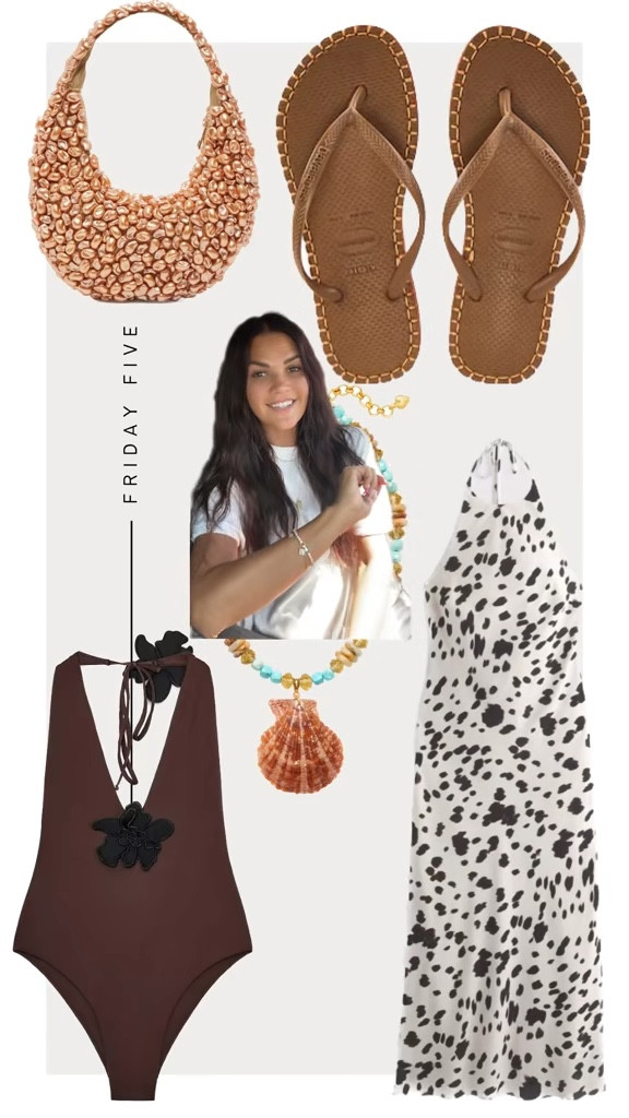Friday Five: 5-2-25

1. Dolce Vita La Pearla Bag
2. Havaianas 
3. Brinker & Eliza Kai Necklace 
4. Zara One Piece Swimsuit  
5. Abercrombie Cow Print Dress



#LTKSwim #LTKItBag #LTKShoeCrush