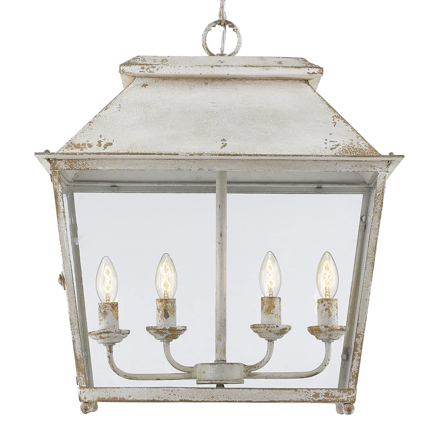 Aimee-Grace 21.25" W 4-Light Steel Lantern Geometric Chandelier | Wayfair North America