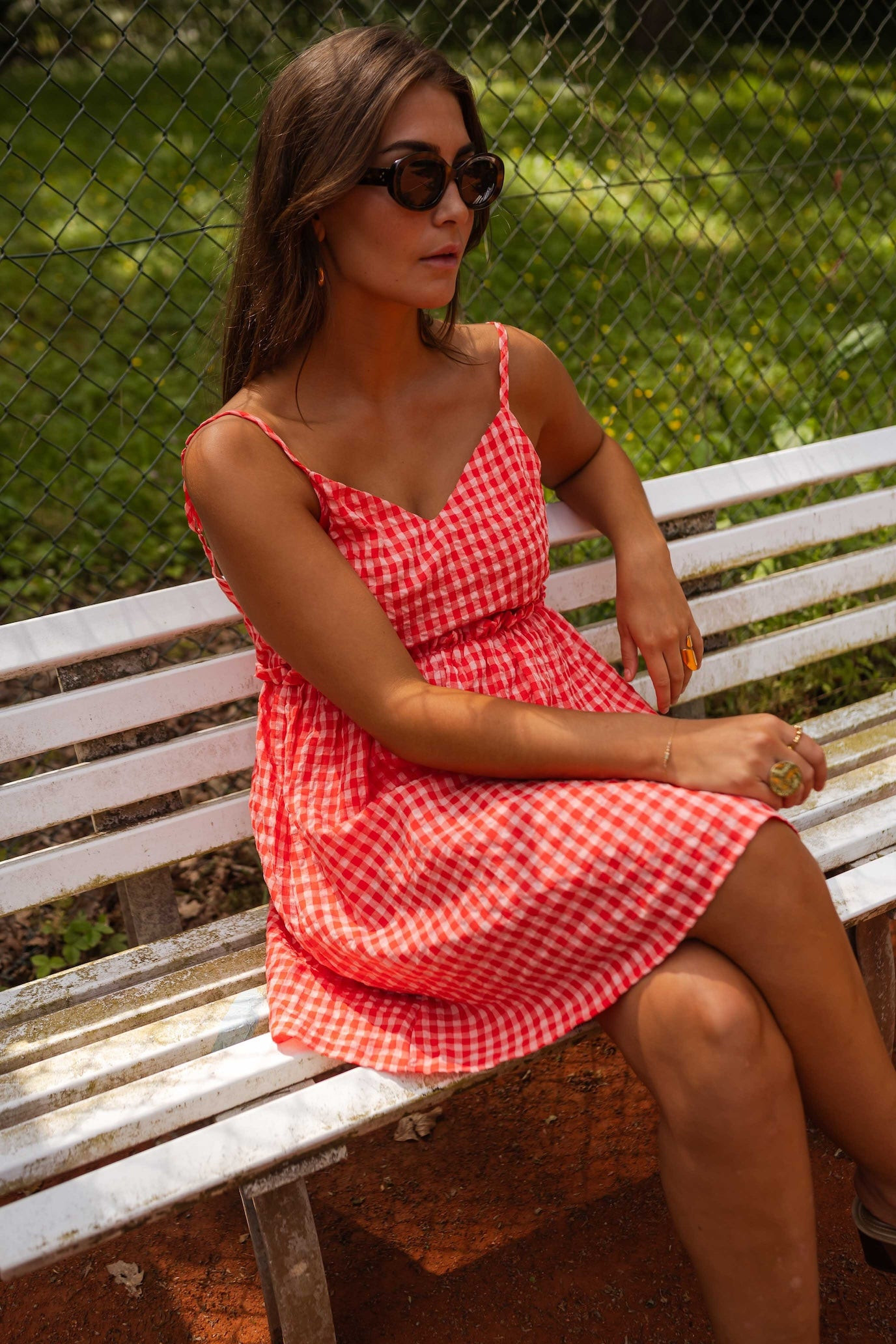 Red Safia Gingham Dress | Easy Clothes