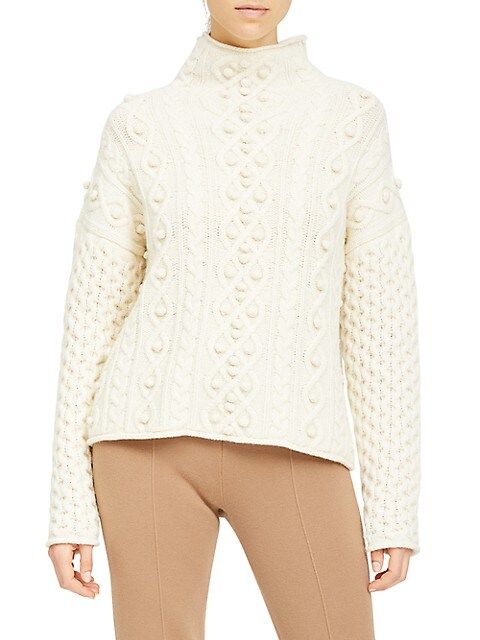 Mixed Cable-Knit Sweater | Saks Fifth Avenue