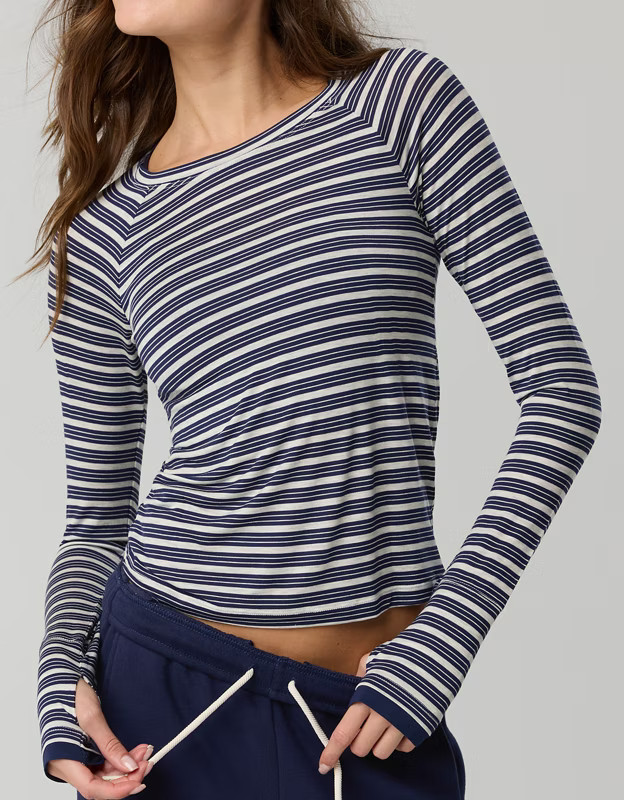 OFFLINE By Aerie Thumbs Up Fitted T-Shirt | Aerie