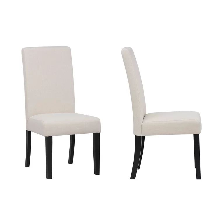 WestinTrends Linox Upholstered Dining Room Chairs Set of 2, Modern Parsons Chair Linen Fabric Kit... | Walmart (US)