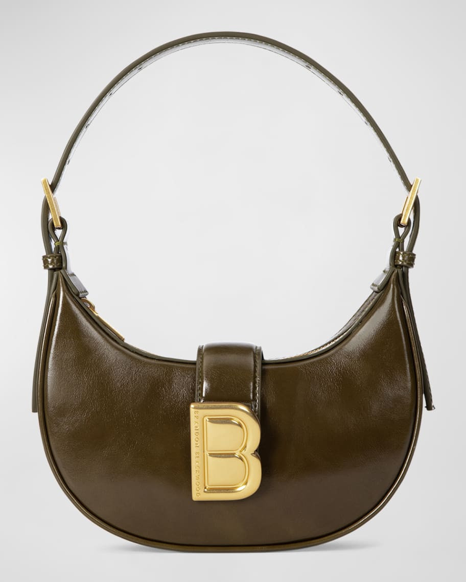 Brandon Blackwood Luna Zip Leather Shoulder Bag | Neiman Marcus