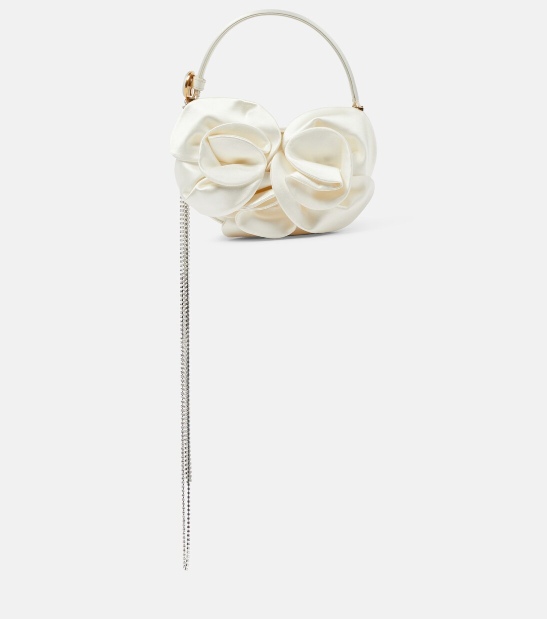 Vesna Micro floral-appliqué satin tote bag | Mytheresa (US/CA)