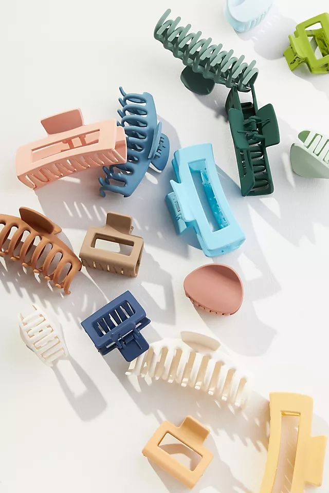 Set of Four Retro Claw Hair Clips | Anthropologie (US)