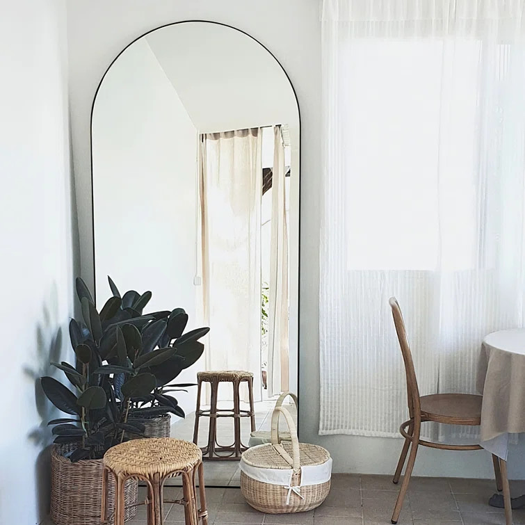 Brunelle Arch Metal Floor Mirror | Wayfair North America