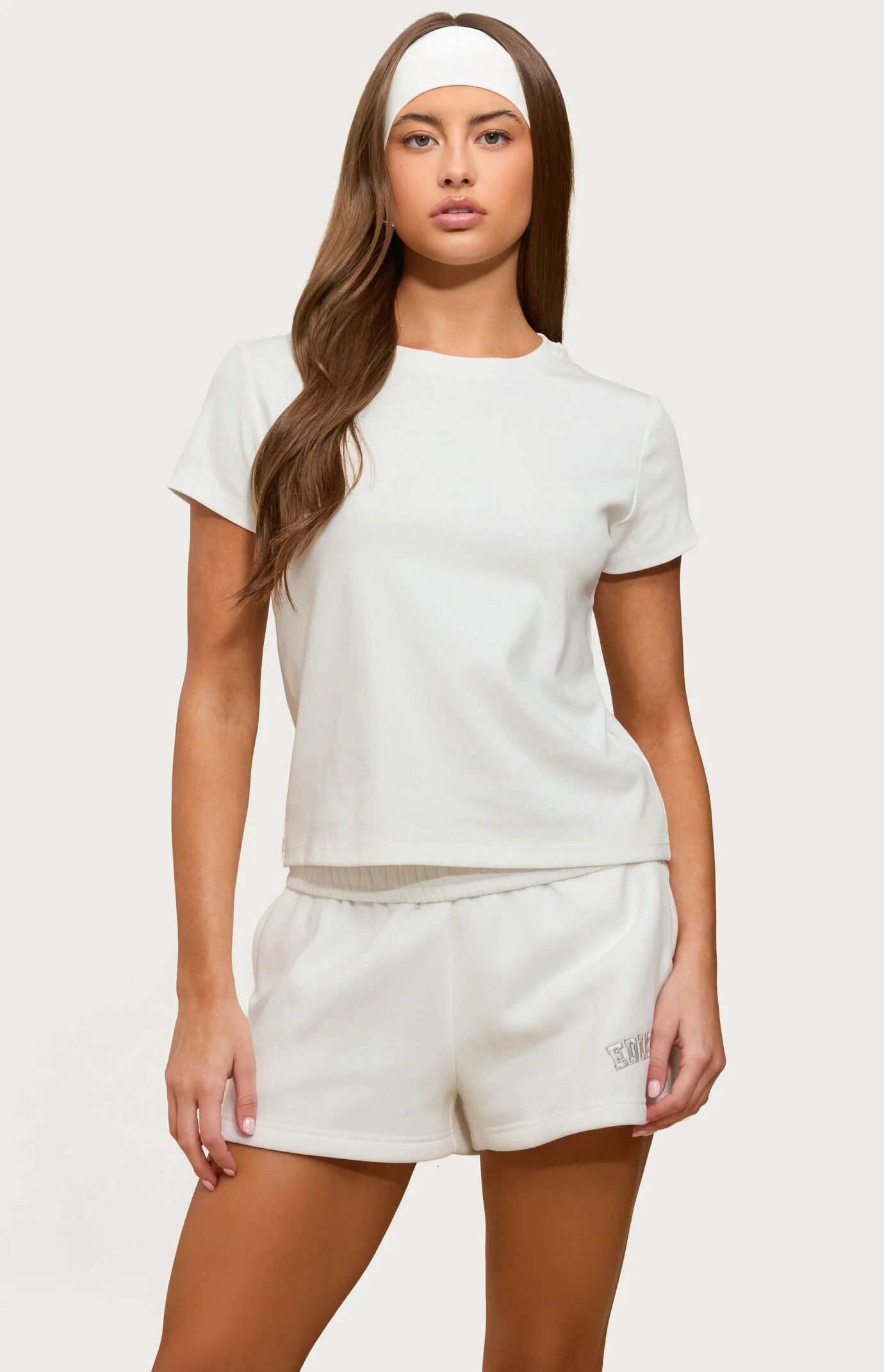 Edikted Women's Perfect Basic T-Shirt in White - Size XS | PacSun