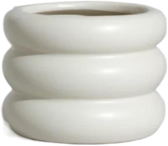 Flower Pots Circle Flowerpot Ceramic Flowerpot Simple Fashion Flowerpot Green Plant Flower Decora... | Amazon (US)