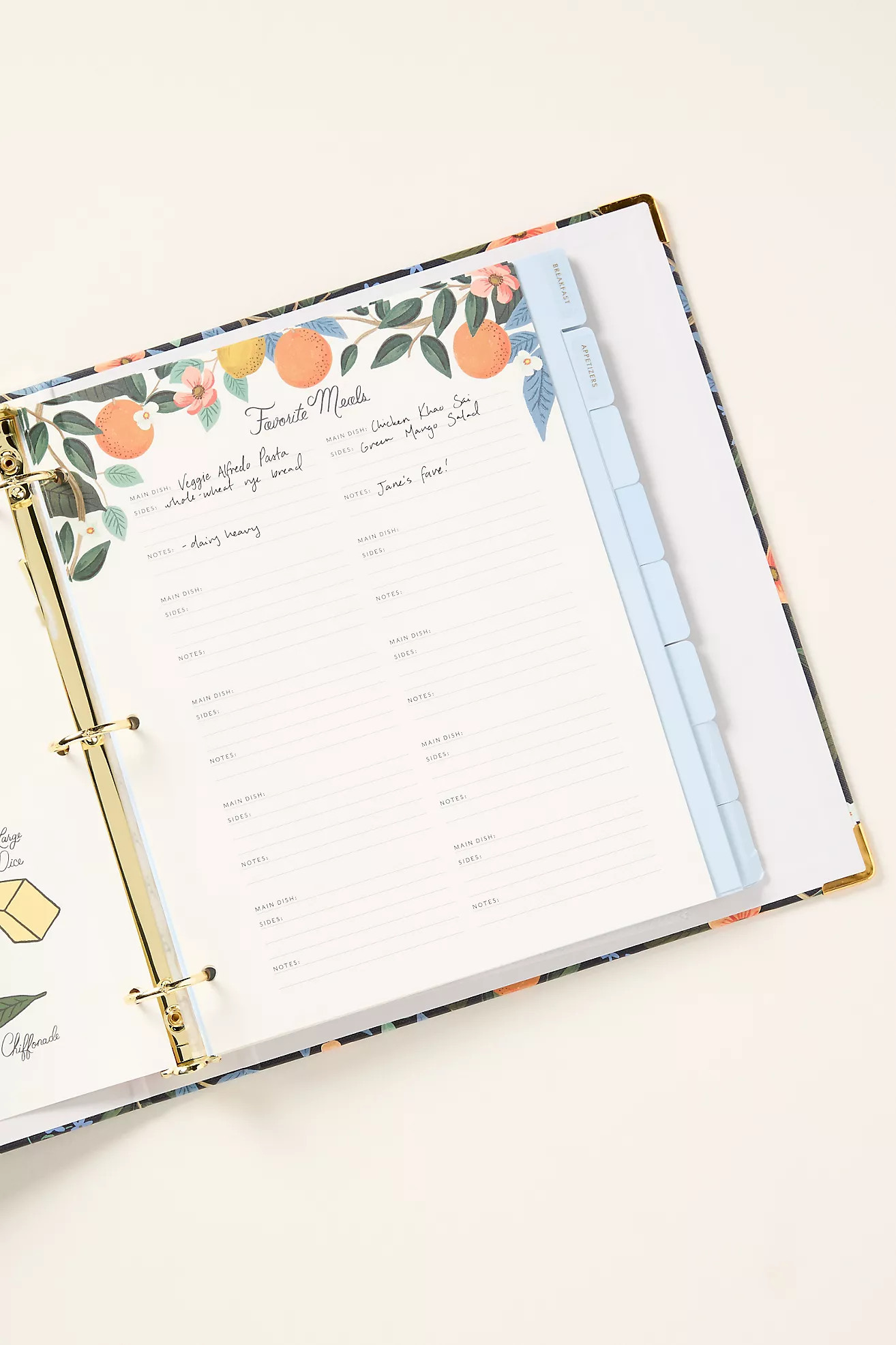 Rifle Paper Co. Recipe Binder | Anthropologie (US)