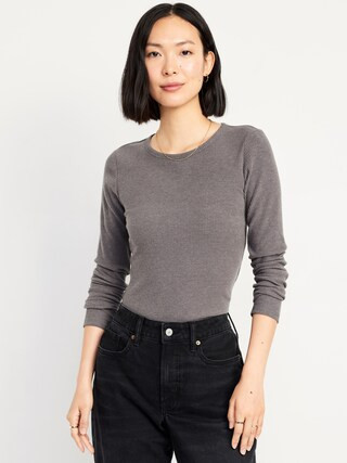 Plush-Knit Long-Sleeve T-Shirt | Old Navy (US)